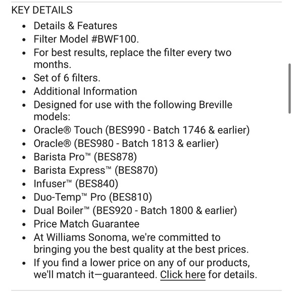 Breville water filters BEF100 - Picture 6 of 6